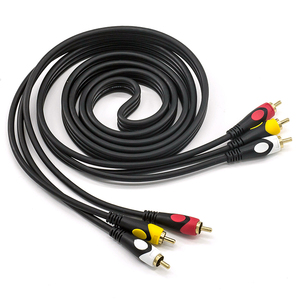 3m镀金RCA视频电缆3RCA-3RCA公对公连接聚氯乙烯护套，用于摄像机电脑显示器DVD播放机家庭影院 - Product Image 5