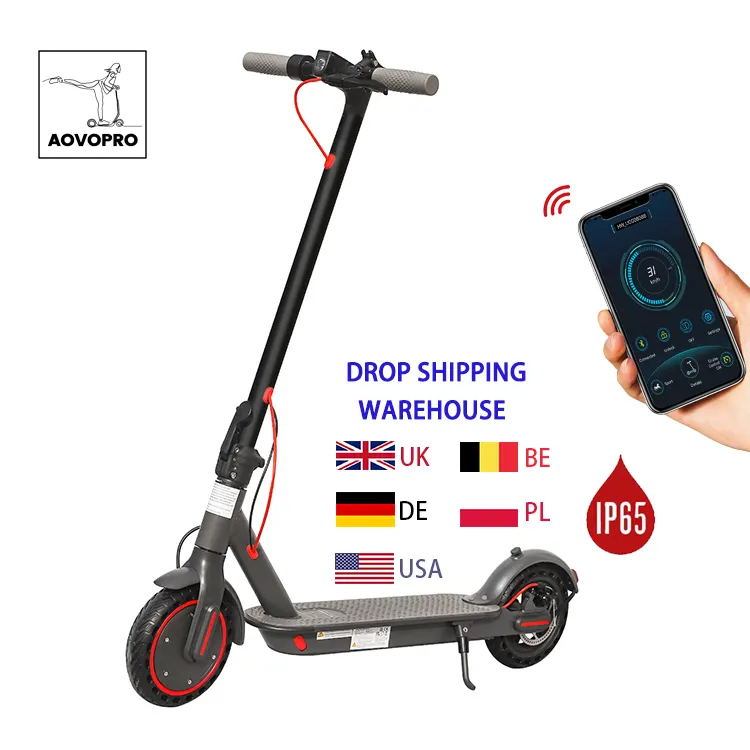 AOVO M365 Pro 350 Watt çin ab DE İngiltere fabrika teslim yüksek hız scooter ve elektrikli scooter yetişkin