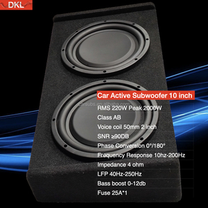 Car Trunk 10 Inch Dual Seal Subwoofer <strong>Box</strong> Enclosure RMS 220W Peak 2200W Tube Strong Bass <strong>Ported</strong> 10&quot; Car Active Subwoofers - Product Image 3