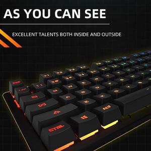 Venta caliente Escritorios de computadora sensibles No retrasado Ergonómico 87 Teclas USB Teclado mecánico para juegos con cable para oficina - Product Image 2