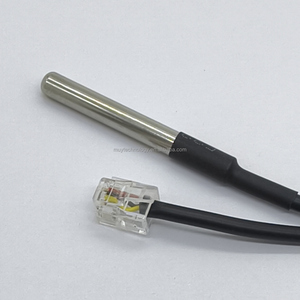 Sensor de temperatura digital DS18B20 Sonda de acero inoxidable resistente al agua con RJ45 para automatización del hogar inteligente e IOT - Product Image 1