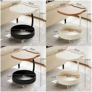 בית מגורים ריהוט פשוט עיצוב זול מחיר זול נייד ספה שולחן עבודה צד לאחסון צבעוני עץ קטן עגול ליד שולחן שינה - Product Image 4