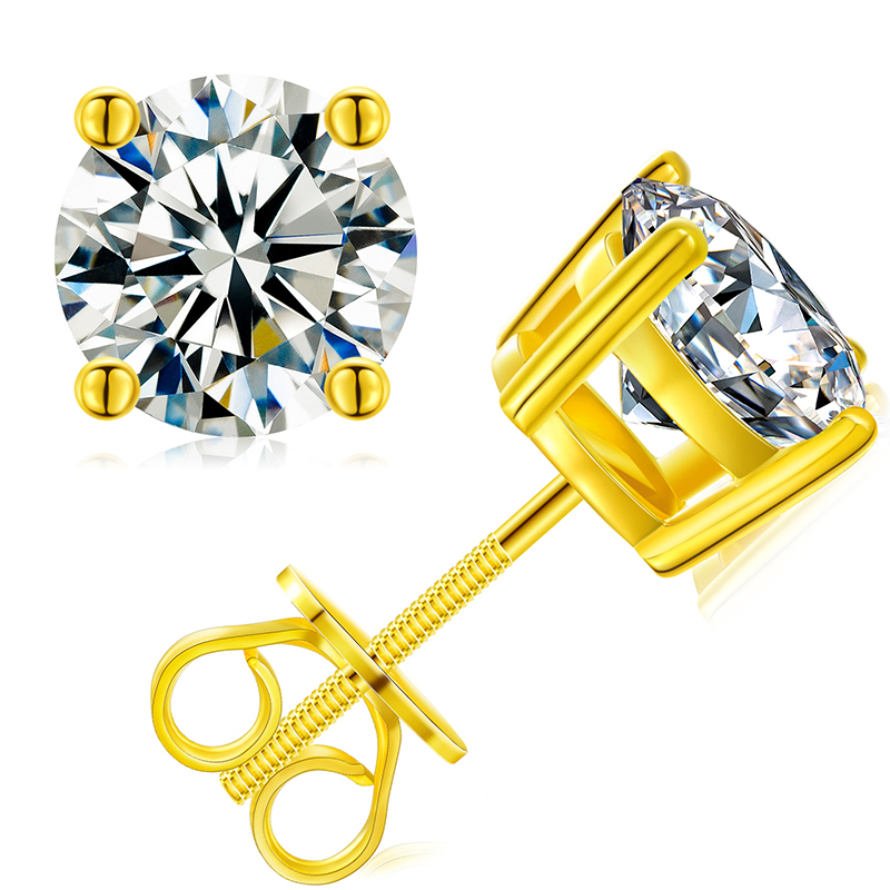 6.5mm 1ct/ear - Gold