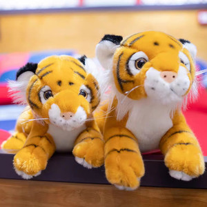 リアルな怖いぬいぐるみぬいぐるみホワイトタイガー野生動物のおもちゃプロモーションギフト用 - Product Image 4