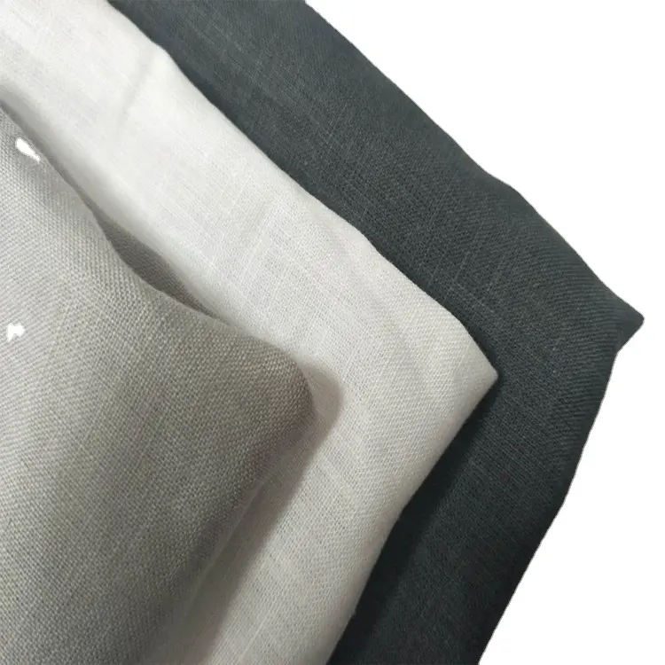 Tessuto lavato in lino 100% su misura in lino tinto in filo di lino 14S in tinta unita su misura per 280cm in tessuto di biancheria da letto