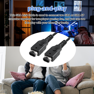 Black 1.2M 3.9FT Black GBA <strong>SP</strong> Link Cable, <strong>2</strong> Player Game Link Cable for Nintendo Gameboy <strong>Advance</strong> <strong>SP</strong>/Gameboy <strong>Advance</strong> - Product Image 5