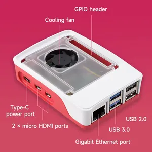 Custodia Raspberry Pi 5 ABS a temperatura controllata PWM supporto Cluster impilamento per Raspberry Pi 5 - Product Image 3