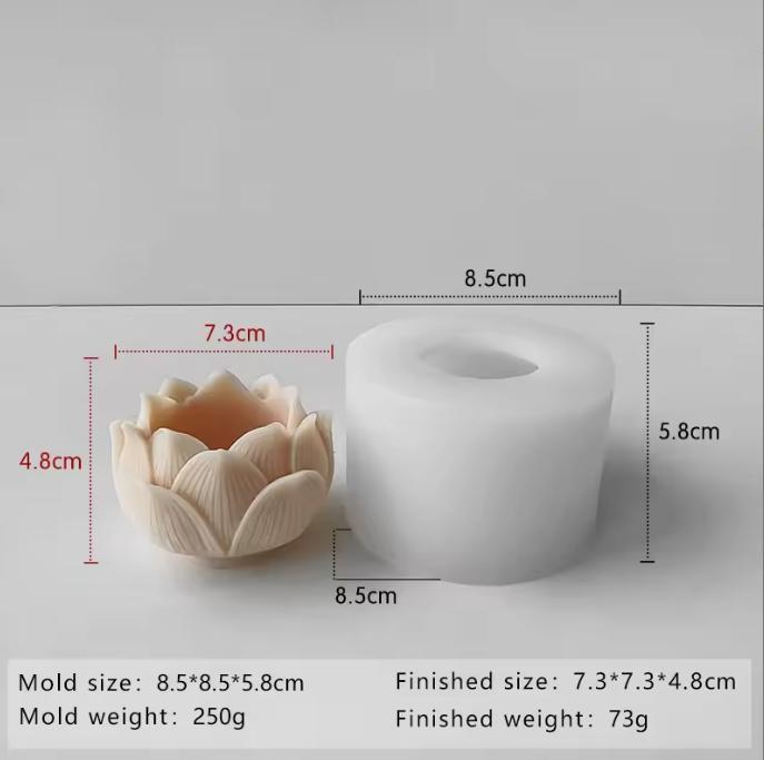 Porte-bougie Lotus Blanc