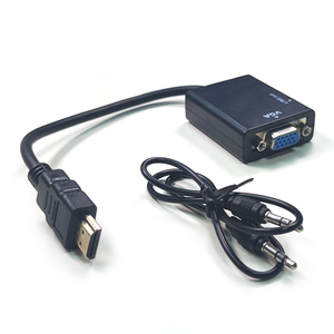 Convertidor VGA a HDMI de alta calidad con adaptador de audio para entrada HDMI a salida VGA para uso portátil salida de corriente directa