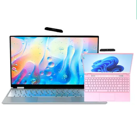 Pink Intel Core N95 Laptop 16GB RAM 128GB SSD 15.6 "IPS schermo Full HD con tastiera retroilluminata Computer Window 11 Notebook