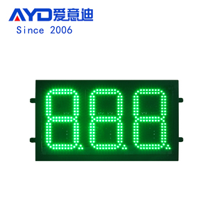 กรณีกันน้ำ8นิ้ว3หลัก888 7ส่วนจอแสดงผล LED,ก๊าซ LED ป้ายราคาสำหรับสถานีบริการน้ำมันหน้าจอ