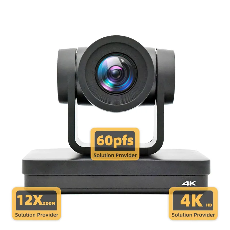 كاميرا Ptz بدقة 4k و60 إطار في الثانية كاميرا بقدرة تكبير 12 مرة كاميرا بث مباشر مع مخارج HDMI و3g-sdi مع تحكم في Hd Ip