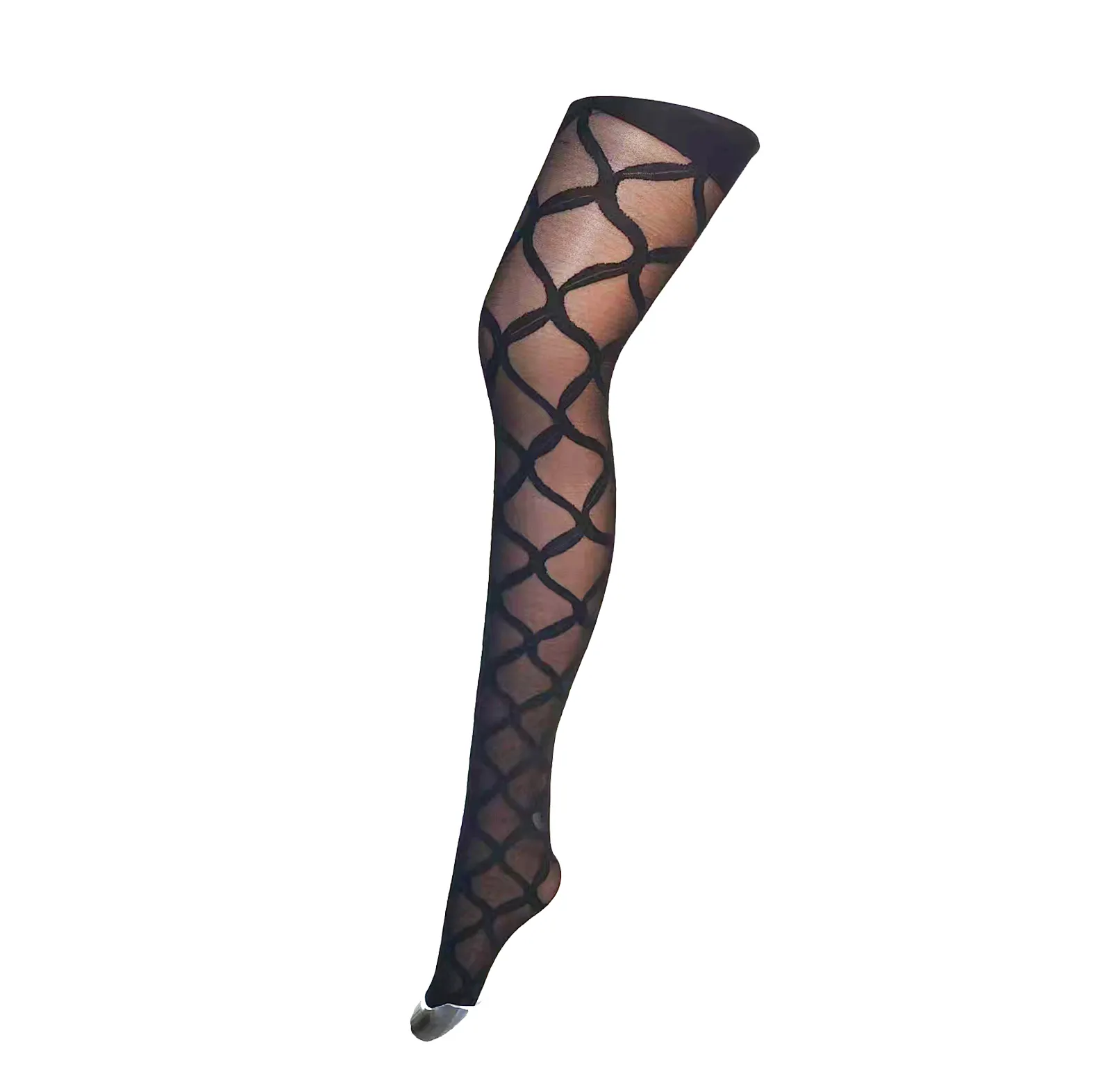 Collant jacquard trasparente sexy elasticizzato calze di seta accartocciate leggings da donna sexy