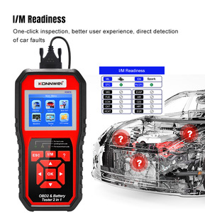 Software di aggiornamento gratuito prezzo all'ingrosso konnwei brand car obd2 scanner automotriz strumento diagnostico automatico con analizzatore di batterie per auto - Product Image 4