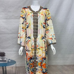 2025 son takım Abaya suudi arabistan Eid türkiye Kurtas v yaka kadın Abaya Dubai başörtüsü müslüman giyim Abaya elbise orta doğu - Product Image 5
