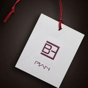 Etiqueta colgante de tela con logotipo personalizado reciclable para ropa, etiquetas colgantes de tela de lona con cuerda de algodón de alta calidad - Product Image 2