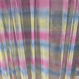 Tela de tul de malla suave de arcoíris con estampado degradado colorido DIY costura poliéster Ombre tela de red para falda tutú vestido de fiesta de niña - Product Image 5
