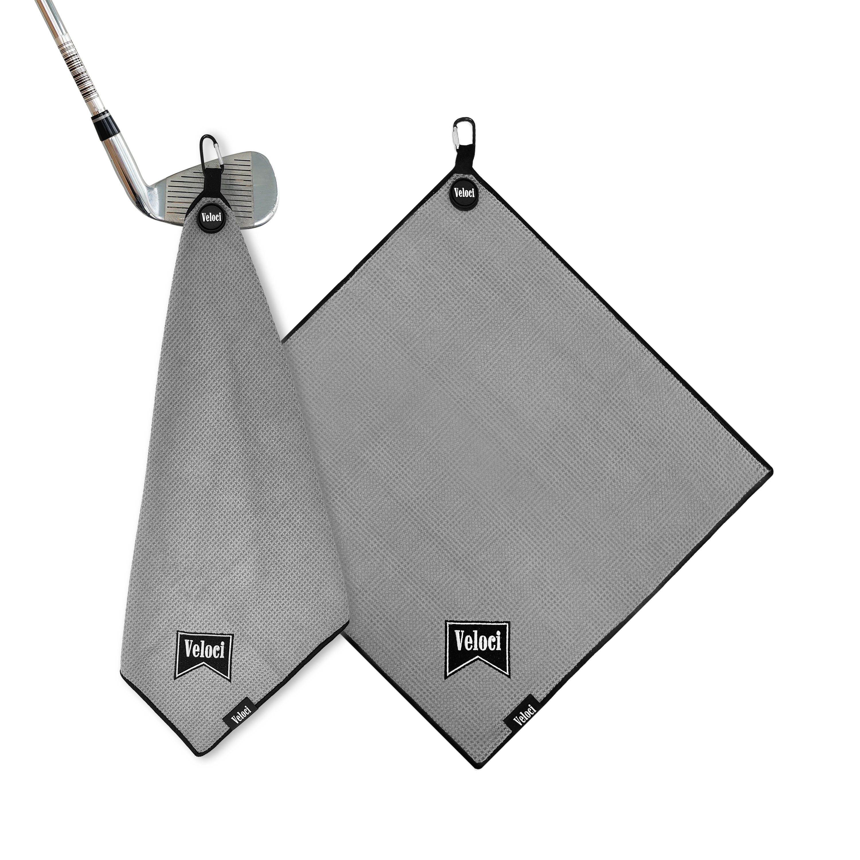 Serviette de golf échantillon avec aimant rond