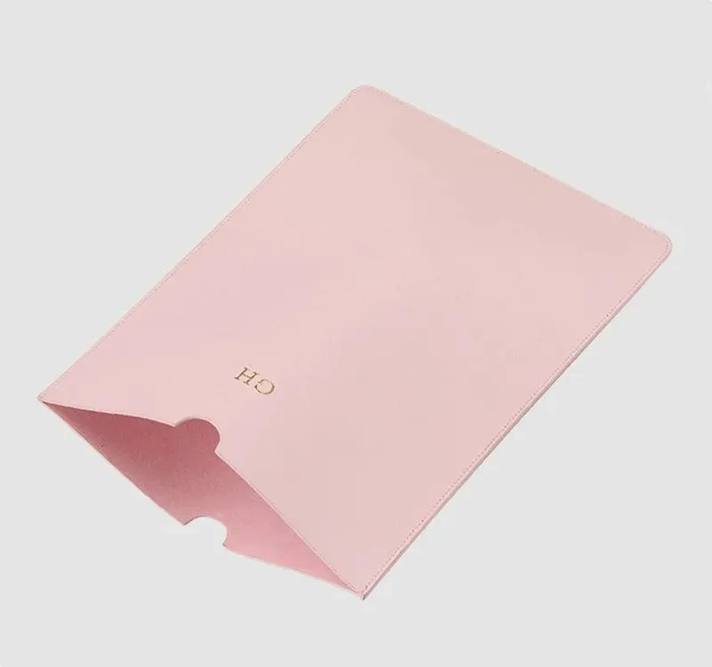 Eco Vriendelijke Roze Lederen Case Tas Hoes Laptop Cover,Pu Leather Laptop Case Sleeve Bag Roze