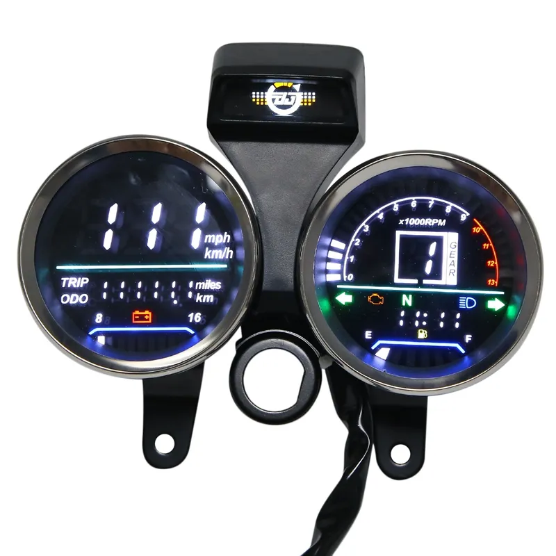 Speedometer Odometer Rakitan Instrumen Digital untuk Suzuki GN 125 LCD Meter Tampilan Level Oli
