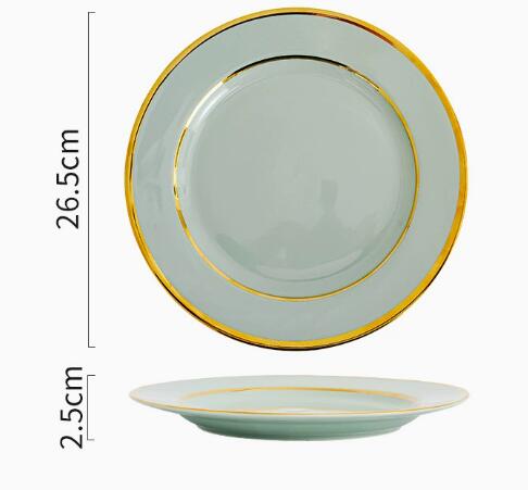plato verde de 10 pulgadas
