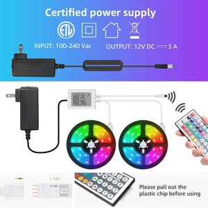 Striscia luminosa a LED flessibile RGB 5050 impermeabile e luci a LED con telecomando 44Key - Product Image 2