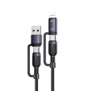 YesIDo สาย CA200ข้อมูล1.2เมตรสูงสุด60วัตต์ชนิด4-in-1 Type-c/usb ไปยัง Type-c/ip ความเร็วสูง - Product Image 1