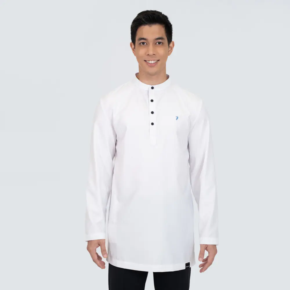 Moda colletto in piedi uomo Kurtas Punjabi camicia in cotone semplice Kurta design tradizionale Kurta malesia