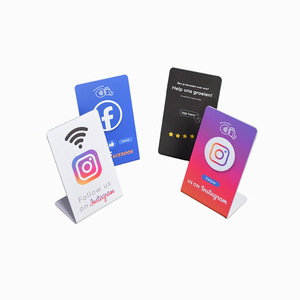 Reusable NFC Tap Card Display Google Review NFC Feedback Stand with QR <strong>Code</strong> - Product Image 3