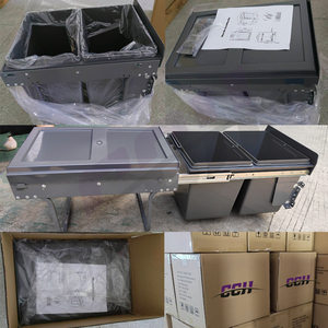 Armario de cocina integrado, cubo de basura extraíble debajo del fregadero, cubo de basura incrustado, cubos de basura, cubo de basura oculto, contenedor de basura - Product Image 5