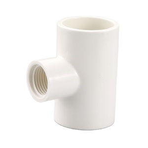 3/4&quot;x1/<strong>2</strong>&quot;-<strong>1</strong>&quot;x3/4&quot; <strong>1</strong>/<strong>2</strong> <strong>1</strong>/8 Inch Free Sample Supply Pvc Pipe Fittings <strong>Reducing</strong> Female Tee for Threaded Red Chicken Nipples - Product Image 1