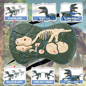 Yeni 2.4g 8ch hayvan modeli oyuncaklar plastik ses ve işık sprey Rc uzaktan yürüyüş dinozor oyuncak çocuklar için simüle ile - Product Image 3