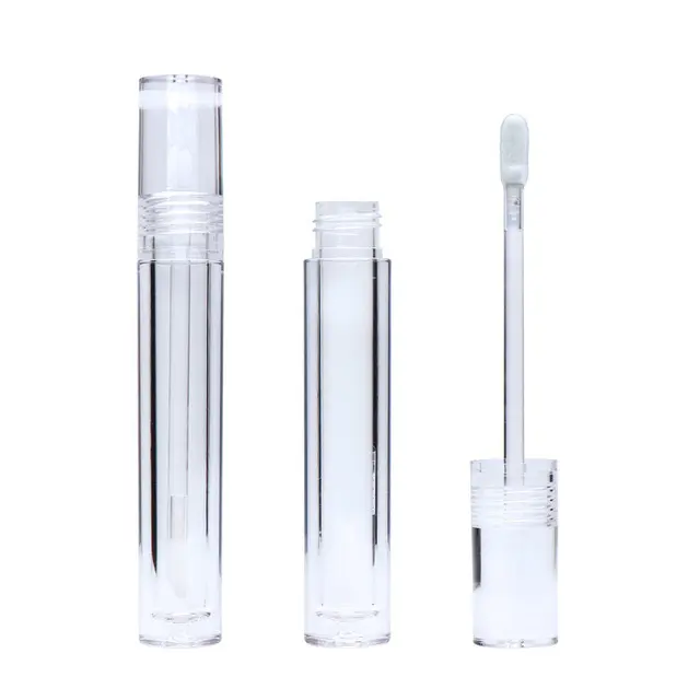 Commercio all'ingrosso Rotonda Trasparente Lipgloss Tubo di Imballaggio 7.8ml Vuoto Tubo Lipgloss