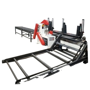 Pista ultralarga y carga y descarga neumática Tipo de computadora de madera Aserradero de mesa deslizante de madera de dos cuchillas - Product Image 1