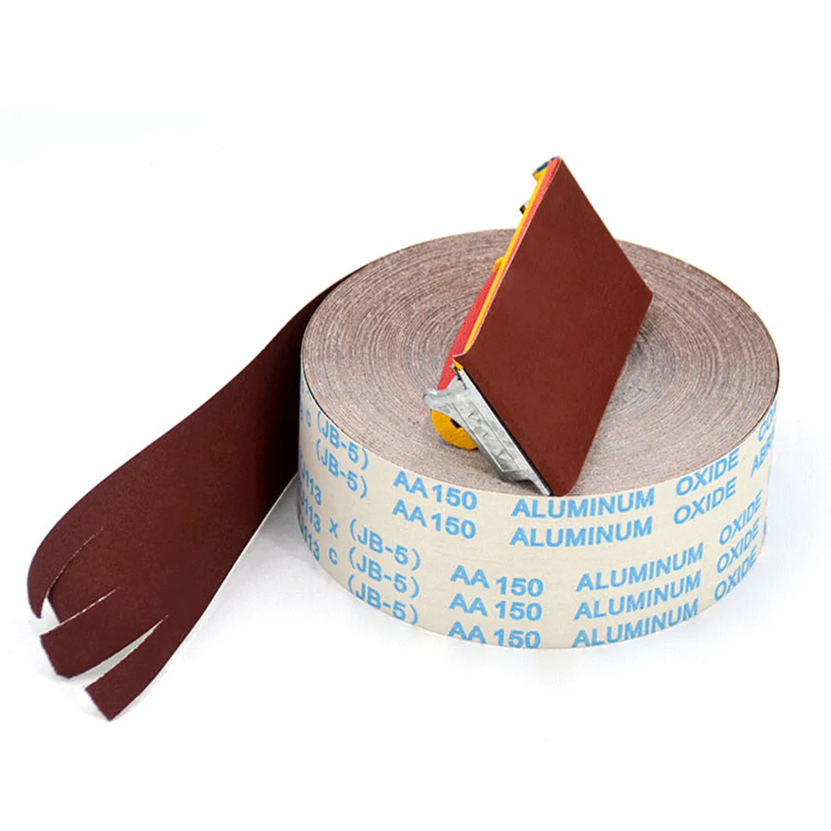 60-800 Grit Abrasive Belt 50-150mm largura rolos de lixa Banda de lixamento para lixadeira Adaptador máquina de polimento