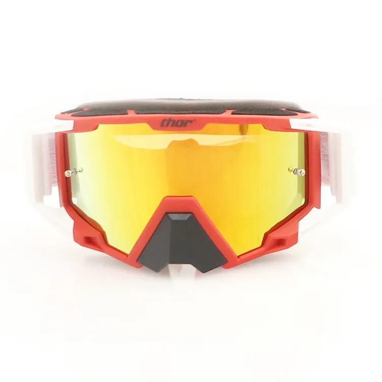 Motocross Goggles Dirtbike ATV Motorcycle Anti-UV Motorbike Ski Goggles Anti-Slip Strap Nose Cover Fit Glasses and Helmet