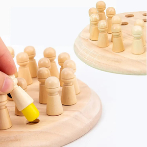Wooden Children's <strong>Logical</strong> Thinking Training Intelligence Development Toys Educational Building Blocks Memory Chess