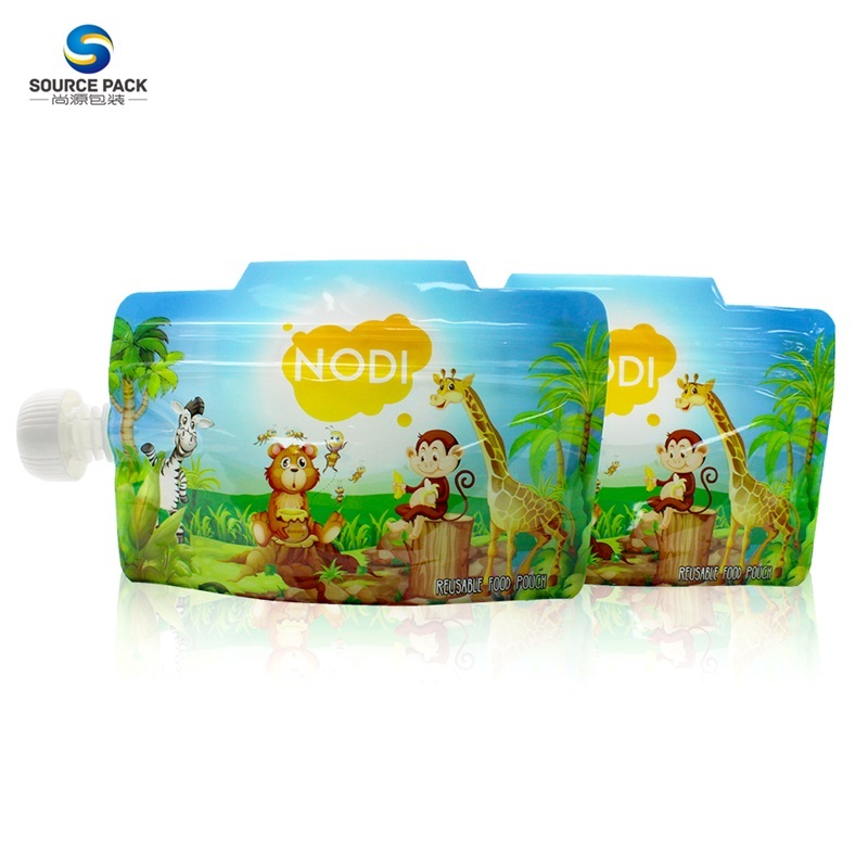Stand Up Spout Reusable Baby Food Pouch