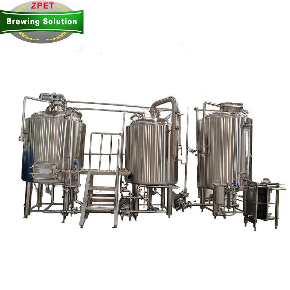 Sistema sanitario de cervecería llave en mano, 500l, 1000L, 20HL, equipo de cervecería artesanal, proveedor de máquina para hacer cerveza