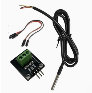 Kit de módulo de Sensor de temperatura DS18B20 impermeable 100CM Cable de Sensor Digital adaptador de Terminal de sonda de acero inoxidable para Arduino