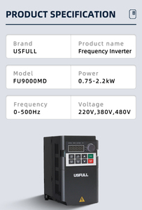 USFULL ekonomik Mini VFD frekans çevirici 1.5kW kw 1.5kW 2.2kW 1HP 1single tek/üç fazlı 220V 380V değişken frekanslı mekanizma - Product Image 2