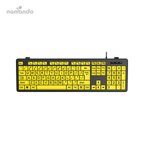 <strong>Computer</strong> <strong>Keyboard</strong> Gaming Wired USB Yellow <strong>Keyboard</strong> Low Profile Chiclet <strong>Keys</strong> Large Number Pad for Windows PC Laptop