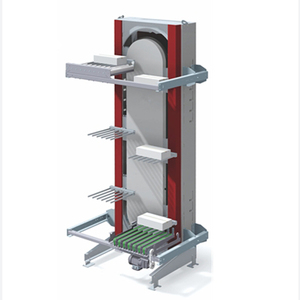 Caja de clasificación automática Elevador de elevación continua vertical para almacén industrial Estante de almacenamiento Sistema de transportadores de rodillos - Product Image 2