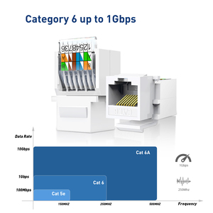 CAT6 RJ45 aletsiz Keystone Ethernet modülü krikolar adaptörü çoğaltıcı kadın ağ konektörü aracı ücretsiz RJ45 Keystone Jack - Product Image 6