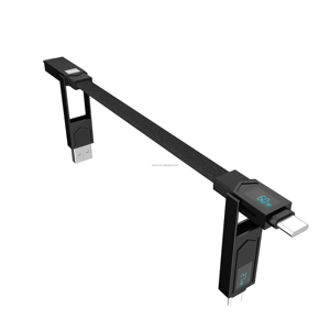60W 4-in-1 USB C-デュアルスクリーン数値ディスプレイ付きマルチ充電ケーブル - Product Image 2