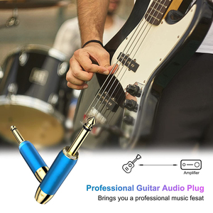1/4 ses fişleri 6.35mm fiş TS 1/4 inç lehim tipi Mono fiş ışık düz tasarım bağlayıcı DJ mikseri hoparlör gitar kablosu - Product Image 3
