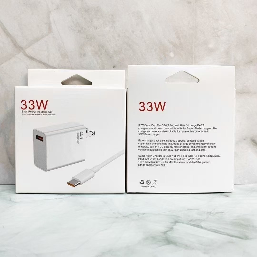 Cargador blanco de 33W + cable de 6A
