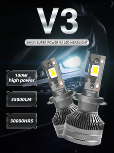 Sanvi V3 120W 12V LED ampul süper parlak ve güçlü farlar için GAC modelleri için 6000K renk sıcaklığı ışık kaynağı ile - Product Image 6