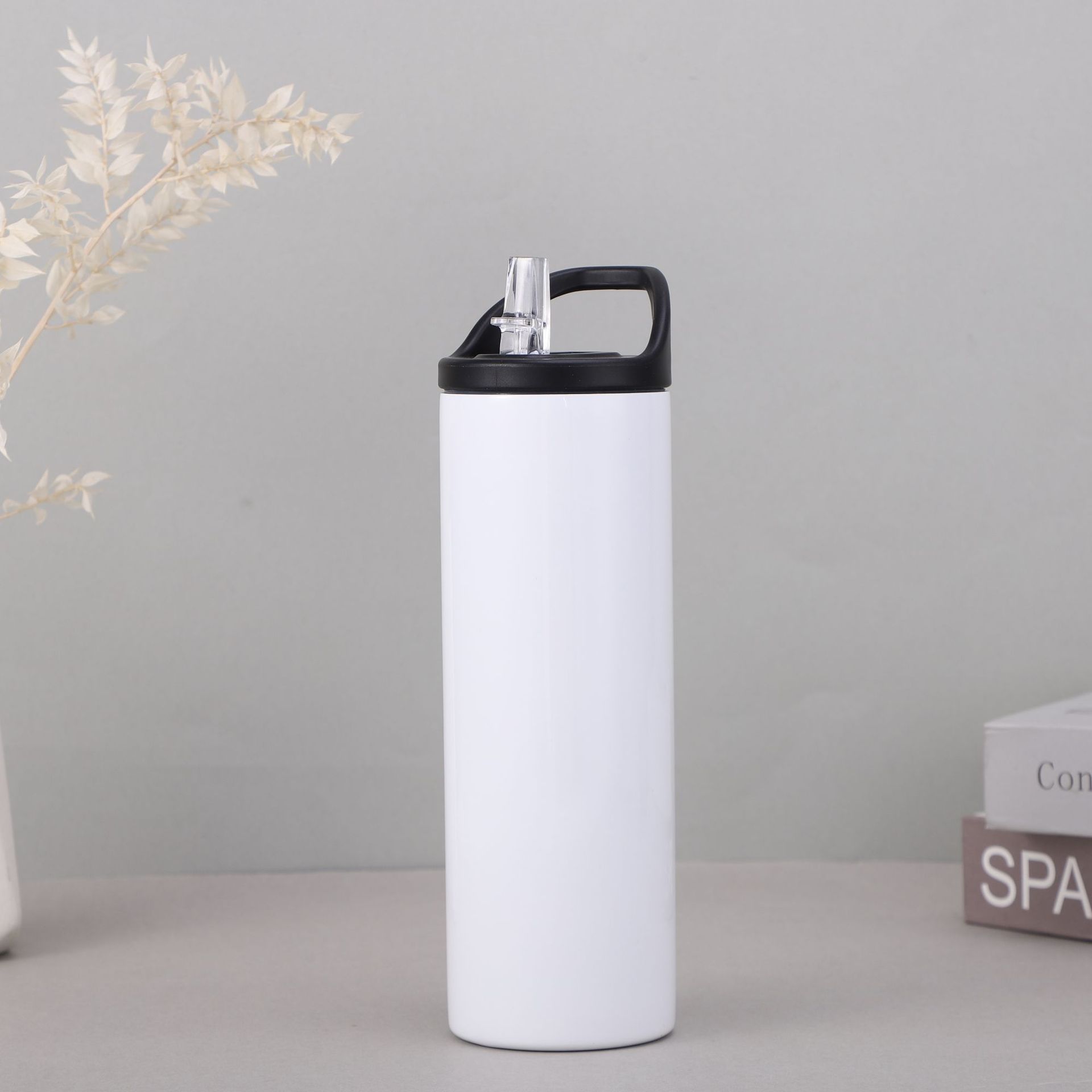 Couvercle à poignée pour boisson unique, tasse droite de 20 oz