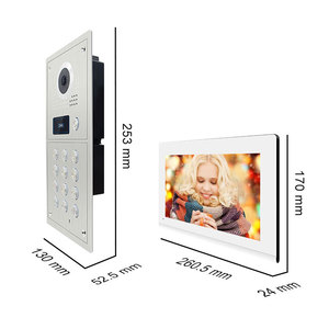 Videoportero con cable para interiores de 2 cables, Monitor <span class=keywords><strong>IP</strong></span> en varios idiomas, timbre, intercomunicador, videoportero con monitor - Product Image 6